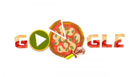 Google Doodle for Celebrating Pizza - Hired by Google - Christel Veraart